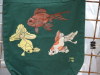 Gold fish on tote bag